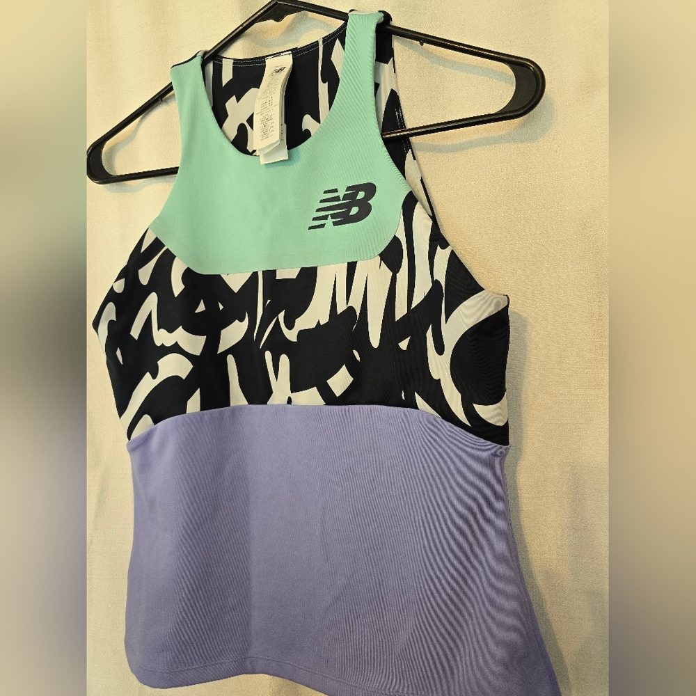 New Balance Women's Tennis Multicolor Athletic Top Gym Running Workout - Picture 5 of 6